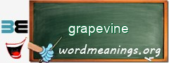 WordMeaning blackboard for grapevine